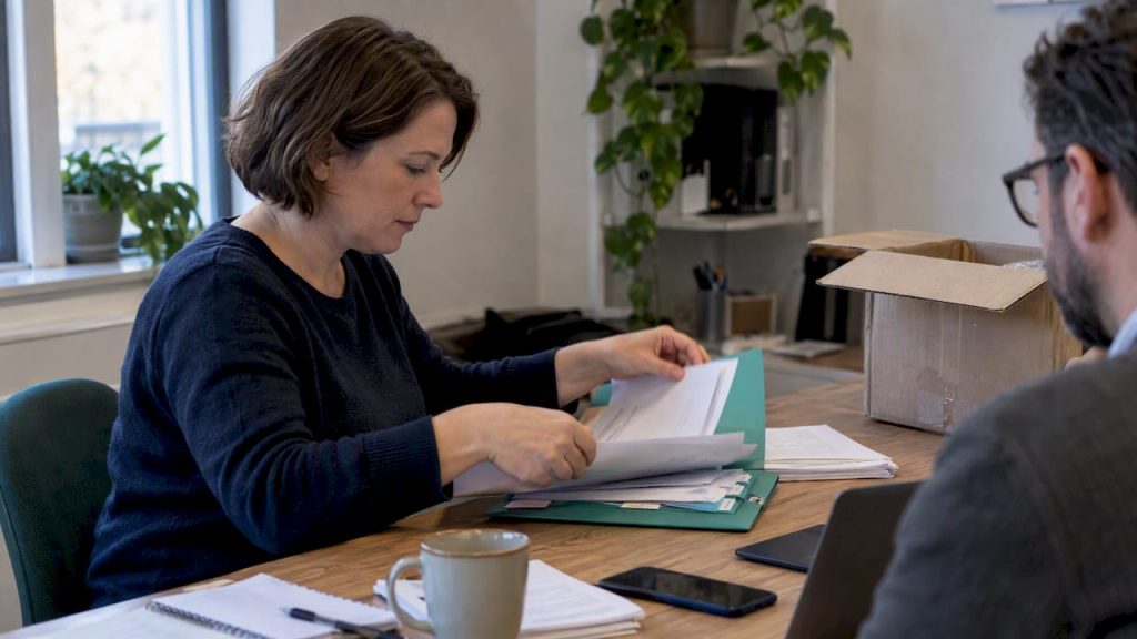 Seller preparing a business sale financial pack